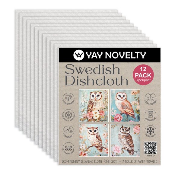 12-PK Eco-Friendly Swedish Dishcloths For Kitchen - Paper Towel Alternative - Picture 3 of 4